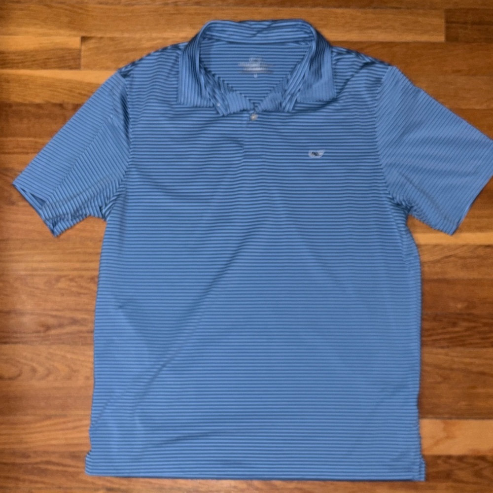 Vineyard Vines Blue Striped Polo Shirt